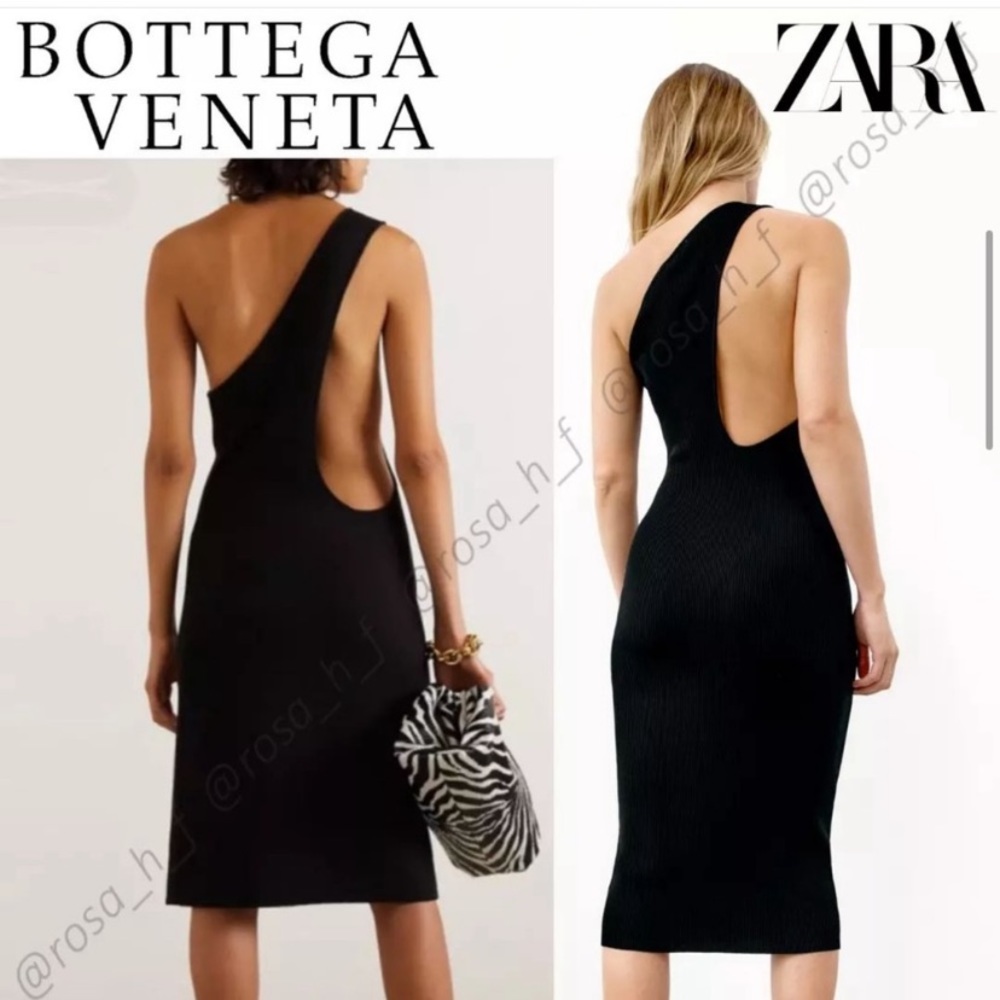 ZARA Cut Out Dress Black